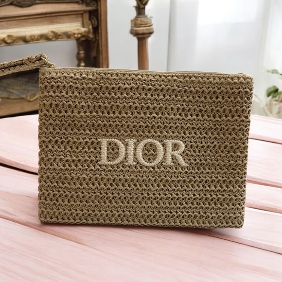 Dior Handbags - Dior beauty Raffia Clutch Bag